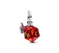 Pandora Charm Colgante Dado Club del Fuego Infernal de Stranger Things en Plata de Ley