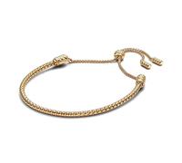 Pandora Studded Chain Slider Bracelet 563090C00, 28 cm, Oro amarillo, Sin gemas