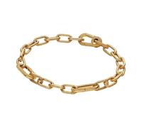 PANDORA Textured 14k Gold-Plated Link Bracelet with 2 openable Links