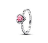PANDORA Timeless 198421C03-56 Bague en Forme de cœur Rose en Argent Sterling Avec zircone Taille 56, Argent Sterling, Aucune Pierre précieuse