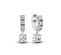 Pandora Timeless 293547C01 - Pendientes de doble pavé de plata de ley con circonitas cúbicas, Klar, Plata de ley, Circonia cúbica