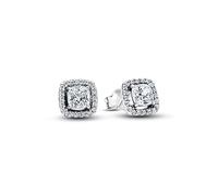 Pandora Timeless 293551C02 - Pendientes cuadrados de plata de ley con circonitas