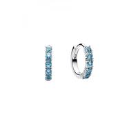 Pandora Timeless 293849C01 - Pendientes Huggie de plata de ley con circonitas, color azul claro