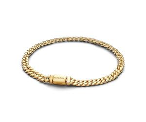 PANDORA Timeless 564367C00-16 - Pulsera de cadena de aleación chapada en oro de 14 quilates, tamaño: 16 cm