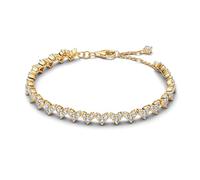 PANDORA Timeless 564390C01-16 - Pulsera de tres piedras en forma de corazón con aleación de metal chapado en oro de 14 quilates y circonitas, tamaño: 16 cm