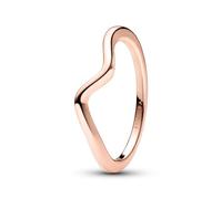 Pandora Timeless Anillo con diseño de onda chapado en oro rosa de 14 quilates, talla 48