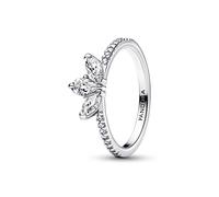 Pandora Timeless Anillo con diseño Herbarium Cluster de plata de ley con circonitas cúbicas transparentes, talla 54