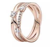 Pandora pendiente plata doble halo brillante