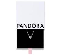 Pandora Timeless - Collar con colgante de plata de ley con corazón elevado y circonita cúbica, 45 cm