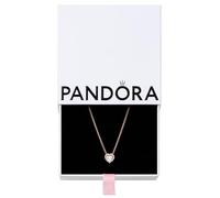 Pandora Timeless Collar con diseño de corazón centelleante chapado en oro de 14 quilates con circonita cúbica transparente