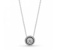 Pandora Collar Doble Halo Brillante en Plata de Ley | 45 cm