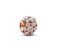 Pandora Timeless Dije con diseño centelleante Herbarium Cluster chapado en oro rosa de 14 quilates con circonitas cúbicas transparentes