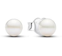 Pandora Timeless Joyería de plata de ley con perla blanca cultivada de agua dulce tratada y circonitas cúbicas transparentes