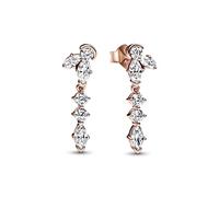 Pandora Timeless Pendientes colgantes con diseño centelleante Herbarium Cluster chapados en oro rosa de 14 quilates con una mezcla única de metal y circonitas cúbicas transparentes