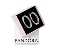Pendientes de aro Pandora 293016C01 Timeless pavé
