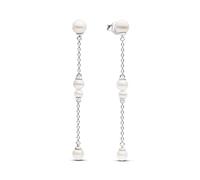 Pandora Timeless Pendientes colgantes de plata de ley con perla blanca cultivada de agua dulce tratada
