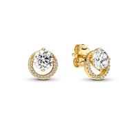 Pandora Timeless Pulsera de tenis centelleante de plata de ley con circonitas cúbicas transparentes, 16