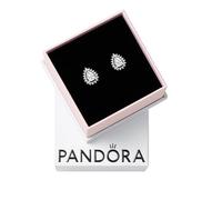 Pendientes de botón Pandora 292834C01 Halo pera