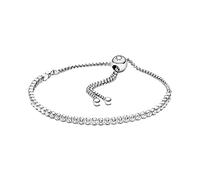 Pandora Timeless Pulsera de plata de ley chapada en rodio con circonitas cúbicas transparentes, 2