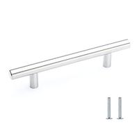 Pandora Tirador de barra de acero inoxidable sólido para cajón y gabinete de cocina, tirador en T de 7 pulgadas, paquete de 10