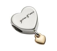 Pandora - Tú & Yo Corazón con 14K - Accessories - Mujer - Gris - ONE SIZE -