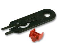 PANDUIT Bloqueador RJ45 - 10 unidades con herramienta de extracción, rojo