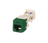 Panduit UTP RJ-45 MiniJack kat6, green/white Blanco - Adaptador para cable (green/white, Female connector / Female connector, Blanco)