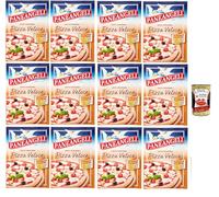 Paneangeli Lievito Istantaneo Pizza Veloce, levadura rápida instantánea, mezcla de levadura istant 12 x 26 g con levadura de cerveza deshidratada + polpa italiana gourmet 400 g