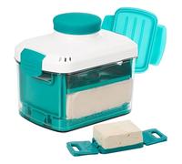Paneer Maker - Molde de cuajada de frijoles de 19 x 16,5 x 13,9 cm, prensa de drenaje incorporada, molde de queso robusto, herramientas de fabricación | Contenedor compacto y duradero para tartas de