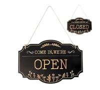 Panel abierto cerrado | Indicador de doble cara a mano levantada | Cerrado Cocina | Para Familia, , Estudiantes, Interior, Oficina, Tienda, Comercial, Exterior, Tienda