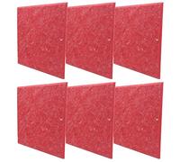 Panel absorbente de sonido, 6 piezas Panel absorbente acústico de fibra de poliéster Paneles silenciadores ignífugos insonorizados(rojo)
