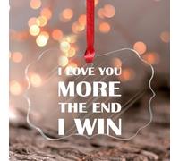 Panel acrílico manchado para colgar en la ventana, con texto en inglés "I Love You More The End I Win", regalo de San Valentín para novio, novia, colgante romántico, cita de amor, decoración para