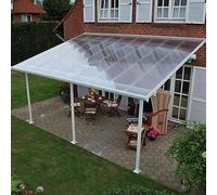Panel acrílico transparente de policarbonato for soporte plantas en exteriores, con luz natural y protección revestimiento impermeable(1.56x8m)