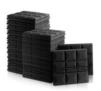 Panel acústico de espuma, Paneles de espuma acústica insonorizados for paredes estudio música, decoración del hogar, color negro, 24 unidades, 6, 12 y(24 PCS-5CM THICK)