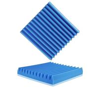 Panel acústico de espuma, Paneles de espuma aislamiento acústico for estudio, techo y pared (6, 12 24 unidades)(Blue,5CM THICK-12 PCS)