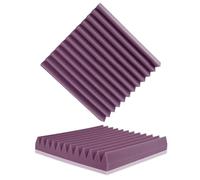 Panel acústico de espuma, Paneles de espuma aislamiento acústico for estudio, techo y pared (6, 12 24 unidades)(Purple,2.5CM THICK-6 PCS)