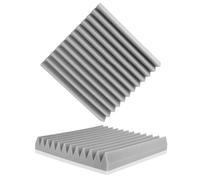 Panel acústico de espuma, Paneles de espuma aislamiento acústico for estudio, techo y pared (6, 12 24 unidades)(Grey,5CM THICK-24 PCS)