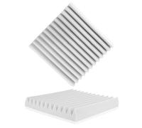 Panel acústico de espuma, Paneles de espuma aislamiento acústico for estudio, techo y pared (6, 12 24 unidades)(White,5CM THICK-24 PCS)