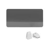 Panel acústico de privacidad para escritorio, Tamaños múltiples multicolores del divisor del guardia del estornudo de la división del escritorio de acrílico(Black Transparent,60*60cm*3.5mm)