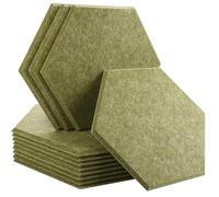 Panel Acústico Hexagonal 12 paneles absorbentes de sonido for pared, aislante acústico for estudio grabación en casa, tira sellado for puerta Para Paredes(20-Bronze,Small Hexagon,1.0cm Super Density)