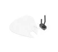 Panel acústico mural en forma de púa para guitarra | Soporte decorativo acústico con espuma forrada en terciopelo | Compatible con Fender, Gibson, Ibanez, PRS | [Blanco | PICK-Small (230×270mm)]