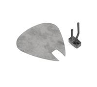 Panel acústico mural en forma de púa para guitarra | Soporte decorativo acústico con espuma forrada en terciopelo | Compatible con Fender, Gibson, Ibanez, PRS | [Gris | PICK-Small (230×270mm)]