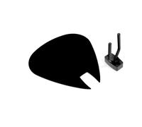 Panel acústico mural en forma de púa para guitarra | Soporte decorativo acústico con espuma forrada en terciopelo | Compatible con Fender, Gibson, Ibanez, PRS | [Negro | PICK-Small (230×270mm)]