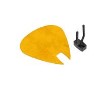 Panel acústico mural en forma de púa para guitarra | Soporte decorativo acústico con espuma forrada en terciopelo | Compatible con Fender, Gibson, Ibanez, PRS | [Amarillo | PICK-Small (230×270mm)]