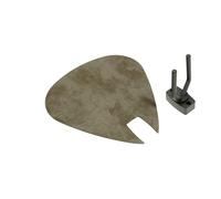 Panel acústico mural en forma de púa para guitarra | Soporte decorativo acústico con espuma forrada en terciopelo | Compatible con Fender, Gibson, Ibanez, PRS | [Beige | PICK-Small (230×270mm)]