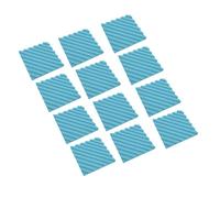 Panel acústico, panel de aislamiento acústico de algodón para reducir la contaminación acústica Adhesivo 12 piezas para sala de conciertos (Cielo azul)