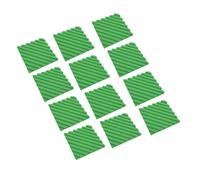 Panel acústico, panel de aislamiento acústico de algodón para reducir la contaminación acústica Adhesivo 12 piezas para sala de conciertos (Verde)