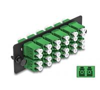 Panel adaptador de fibra óptica LC Duplex APC 12 puertos verde