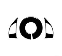 Panel adhesivo decorativo para volante para Fiat 500 y 595, construcción ABS compatible con varios años de modelo