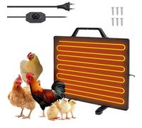 Panel calefactor para pollos, 160w calefacción para gallinero, placa calefactora pollito, 55-75 ℃ temperatura regulable, para granjas, gallineros, casa, animales de compañía